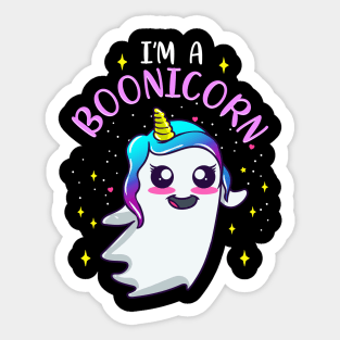 Ghost Unicorn Halloween Boonicorn Sticker